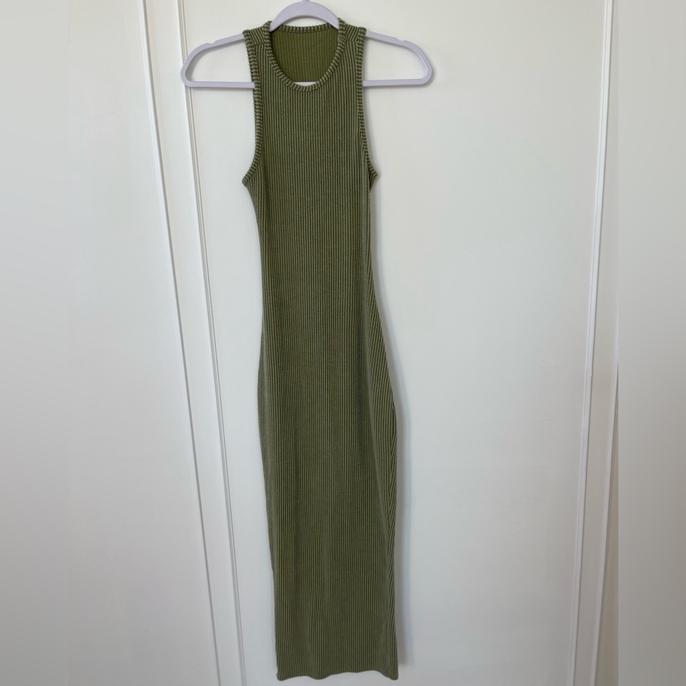 Ribbed Dress with Cut Out Back